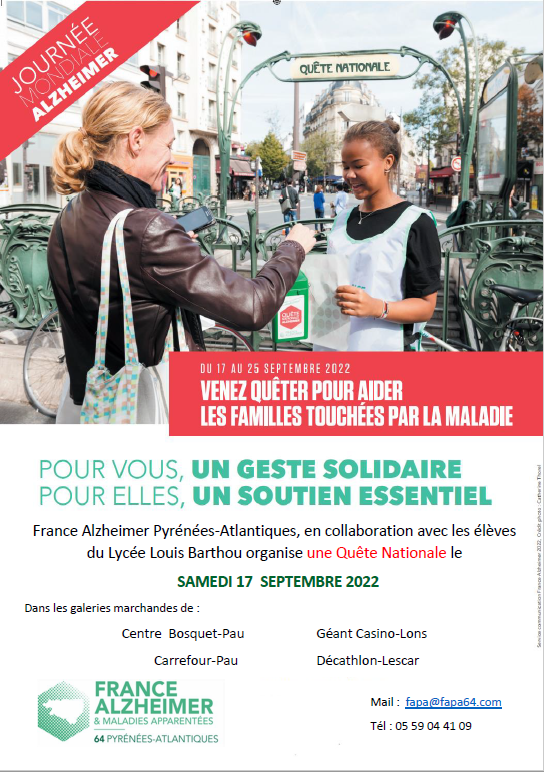 Affiche Quête nationale Alzheimer