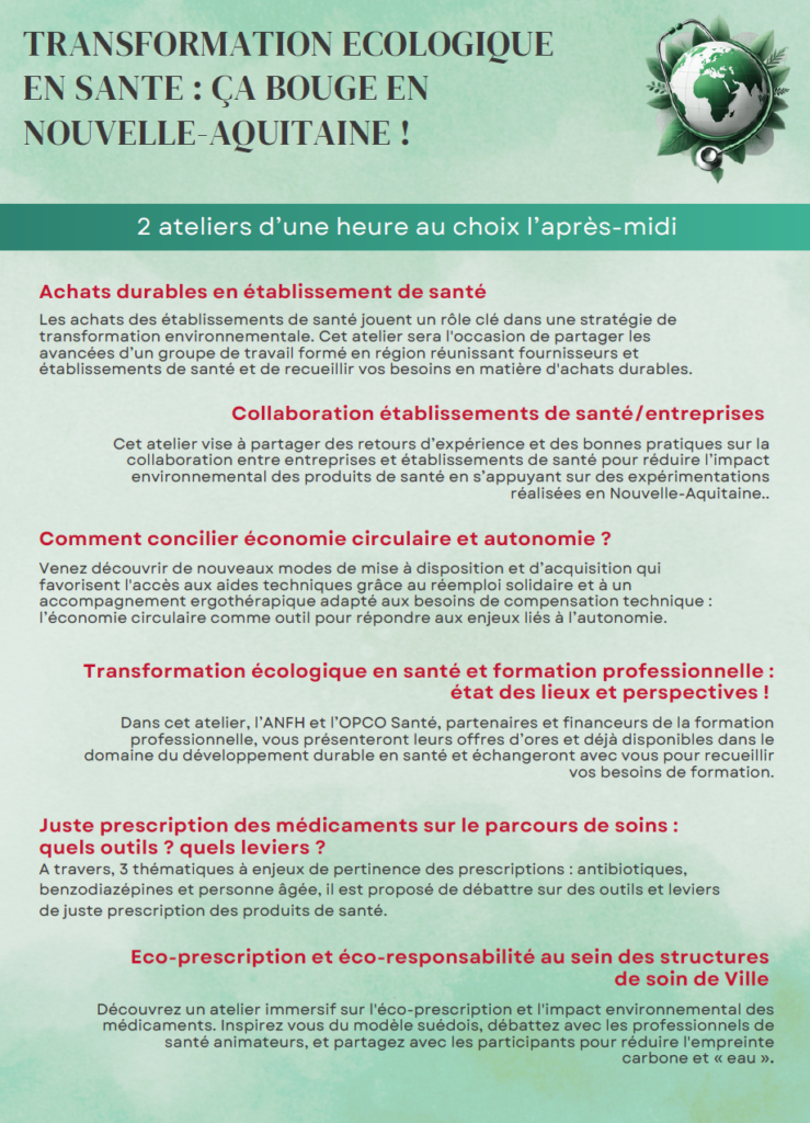 Les ateliers proposés