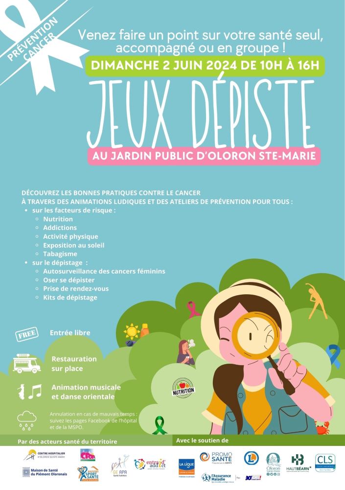 Affiche Jeux Dépiste Oloron Ste Marie