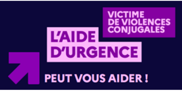Visuel Aide d'urgence pour les victimes de violences conjugales